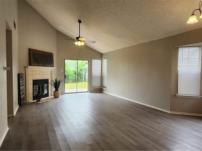 Living area at 2102 Cascade DR - 3 bed 2 bath home