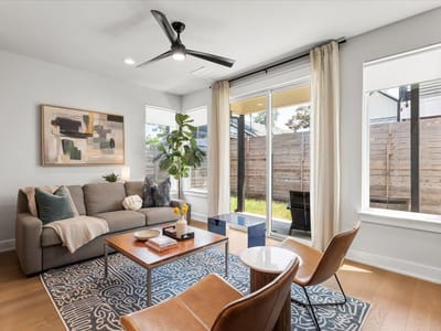 Living area at 2104 E 2nd ST Unit #2 - 2 bed 2 bath home