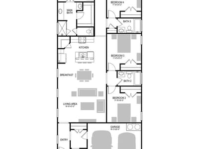 Living area at 211 Hornet ST - 4 bed 3 bath home