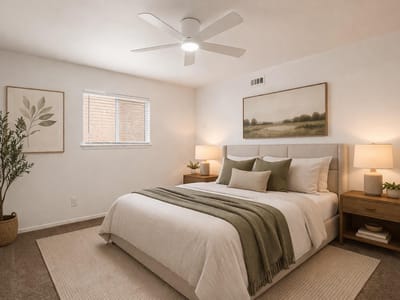 Primary bedroom at 2122 Hancock Dr Unit #110 - 2 bed 1 bath home