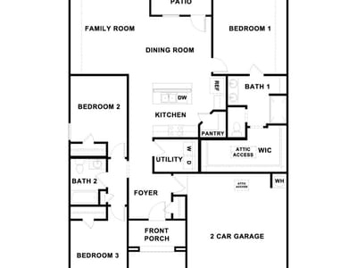 Living area at 213 Hodges St - 3 bed 2 bath home