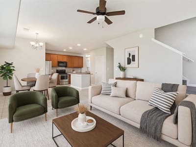 Living area at 216 Greene DR - 3 bed 2 bath home