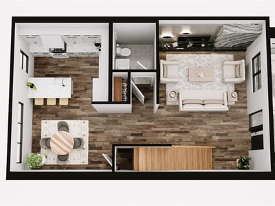 Primary bedroom at 21600 Pierce cv Unit #101 - 3 bed 3 bath home