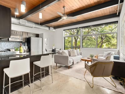 Primary bedroom at 2205 N Lamar Blvd Unit #113 - 1 bed 1 bath home