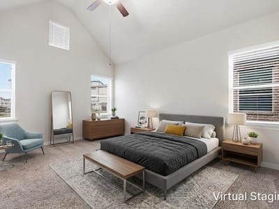 Primary bedroom at 2210 Dillon Pond LN Unit #B - 3 bed 2 bath home