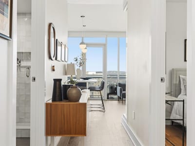 Kitchen at 222 West Ave Unit #1808 - 1 bed 1 bath home