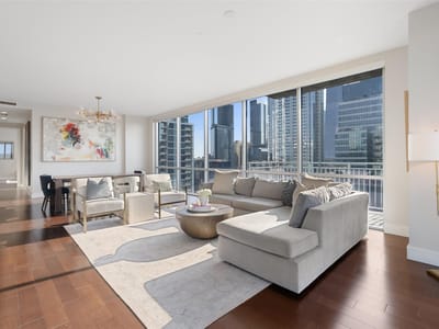Primary bedroom at 222 West Ave Unit #1901 - 3 bed 3 bath home