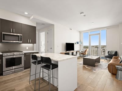 Living area at 222 West Ave Unit #2012 - 1 bed 1 bath home