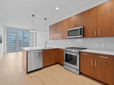 Kitchen at 222 West Ave Unit #2109 - 1 bed 1 bath home