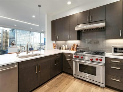 Primary bedroom at 222 West Ave Unit #2201 - 3 bed 3 bath home