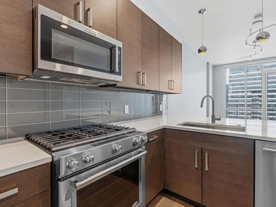Living area at 222 West Ave Unit #2207 - 1 bed 1 bath home