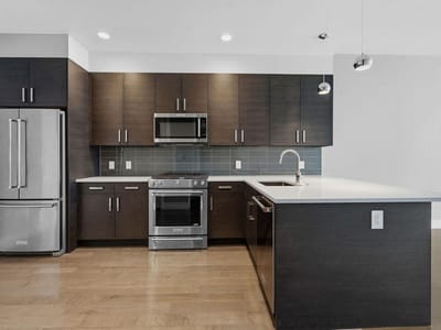 Kitchen at 222 West Ave Unit #2207 - 1 bed 1 bath home