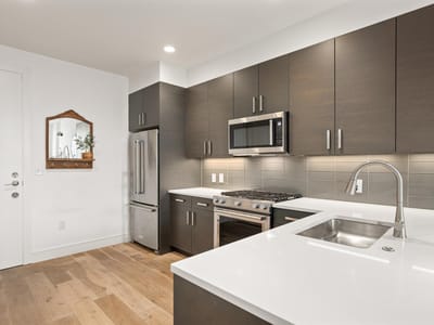 Kitchen at 222 West Ave Unit #2507 - 1 bed 1 bath home