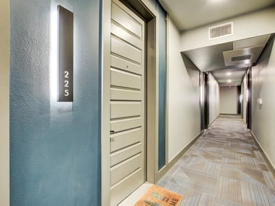 Primary bedroom at 2220 Webberville Rd Unit #225 - Axiom East Condos, Austin, TX