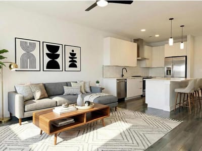 Living area at 2220 Webberville Rd Unit #303 - 1 bed 1 bath home