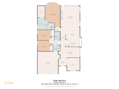 Primary bedroom at 2221 Village View Loop - 3 bed 2 bath home