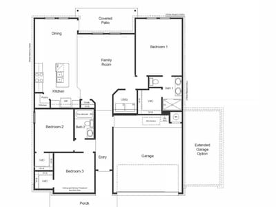 Living area at 227 Water Well RD - 3 bed 2 bath home