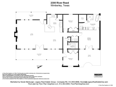 Living area at 2300 River RD - 3 bed 2 bath home