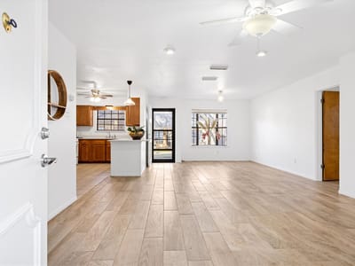 Living area at 2301 Lawnmont Ave Unit #1 - 2 bed 2 bath home