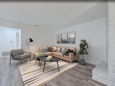 Living area at 2303 Cedrick CV Unit #B - 2 bed 1 bath home