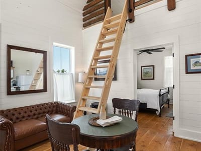 Primary bedroom at 23461 FM 150 Unit #A - Cedar Break Condo, Driftwood, TX