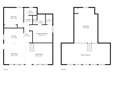 Primary bedroom at 23901 Redbird Trl - 3 bed 2 bath home