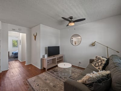 Primary bedroom at 2401 Manor RD Unit #217 - 2 bed 1 bath home