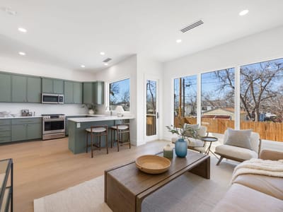 Living area at 2406 Euclid Ave Unit #2 - 2 bed 2 bath home
