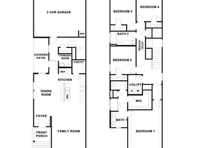 Living area at 2413  Wallin Bradley Dr - 4 bed 2 bath home