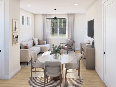 Living area at 2414 Drew Lane Unit #9 - 2 bed 2 bath home