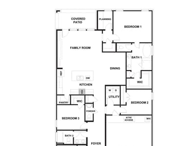 Living area at 2441 Tumbleweed BND - 4 bed 2 bath home