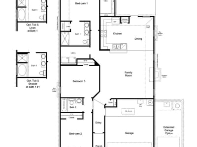 Living area at 246 Nettie DR - 3 bed 2 bath home