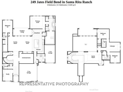 Living area at 249 Jates Field Bnd - 4 bed 4 bath home