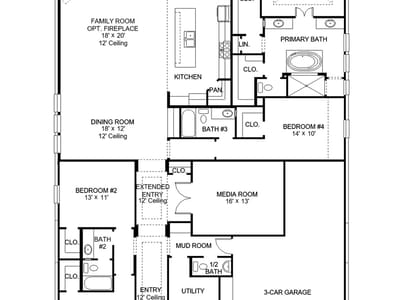 Kitchen at 2501 Mighty Counselor LN - 4 bed 3 bath home