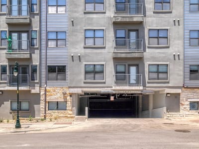 Living area at 2502 Leon St Unit #208 - 2 bed 2 bath home