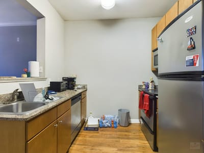 Living area at 2502 Leon St Unit #218 - 1 bed 1 bath home
