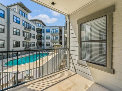 Primary bedroom at 2502 Leon St Unit #301 - 2 bed 2 bath home