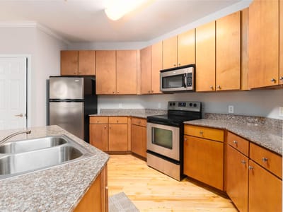 Living area at 2502 Leon St Unit #305 - 2 bed 2 bath home