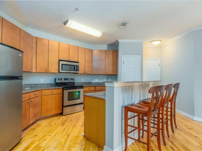 Primary bedroom at 2502 Leon St Unit #305 - 2 bed 2 bath home