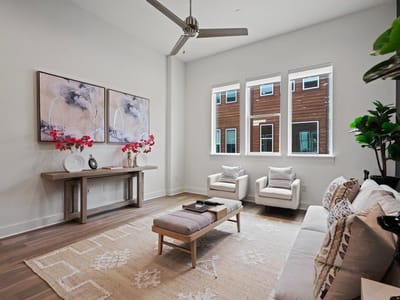 Primary bedroom at 2505 Bluebonnet Ave Unit #4 - 2 bed 2 bath home