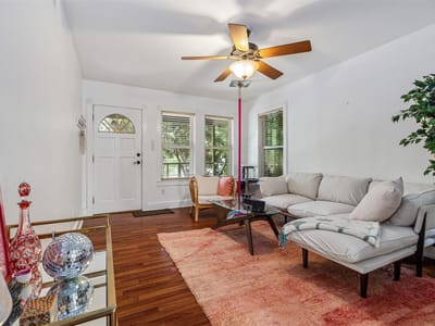 Primary bedroom at 2512 E 10th St - 2 bed 1 bath home