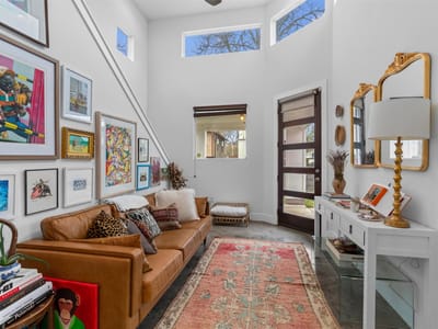 Living area at 2514 E 4th St Unit #B - 2 bed 2 bath home