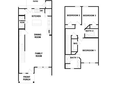 Living area at 2523 Violet Theo Ln - 3 bed 2 bath home