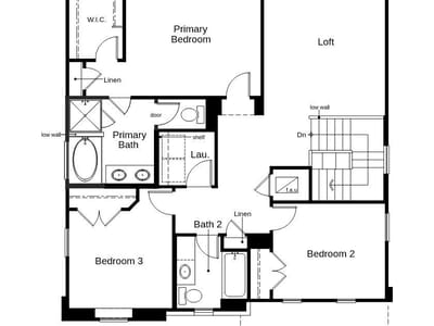 Primary bedroom at 2561 Donna Olene DR - 3 bed 2 bath home