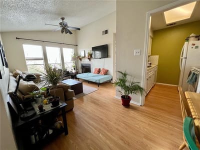 Living area at 2706 Salado St Unit #302 - 2 bed 2 bath home