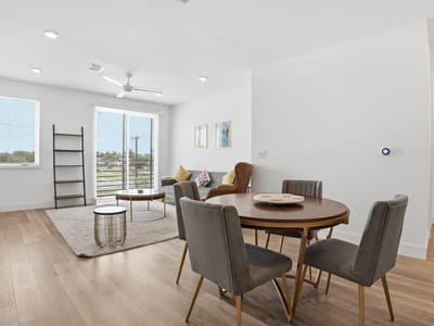 Primary bedroom at 2709 E 5th ST Unit #1306 - 2 bed 2 bath home