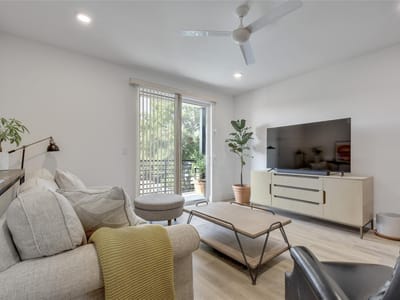 Primary bedroom at 2709 E 5th St Unit #2305 - 2 bed 1 bath home