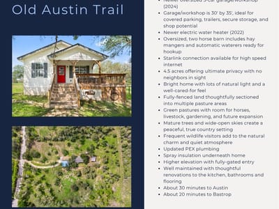 Living area at 274 Old Austin TRL - 3 bed 2 bath home