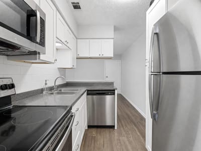 Kitchen at 2801 Hemphill PARK Unit #A301 - 1 bed 1 bath home