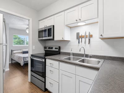 Primary bedroom at 2801 Hemphill PARK Unit #A301 - 1 bed 1 bath home